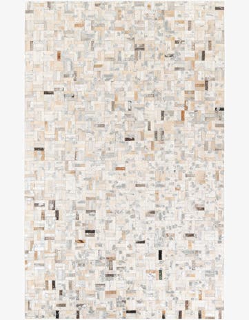 4' 11 x 7' 10 Cowhide Stocks Rug