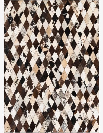 4' 8 x 6' 6 Cowhide Stocks Rug