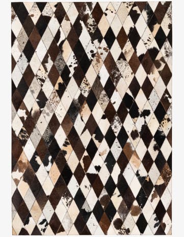 4' 1 x 5' 10 Cowhide Stocks Rug
