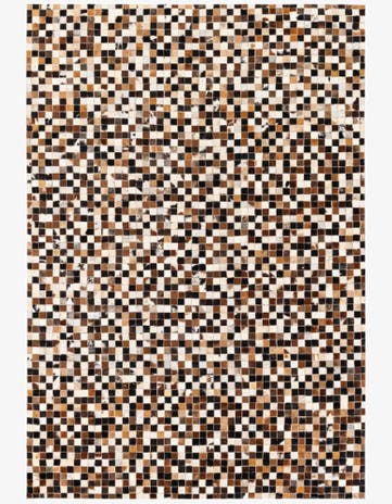 5' 3 x 7' 8 Cowhide Stocks Rug