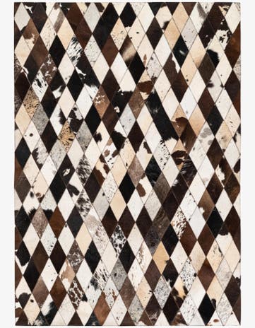 4' 1 x 5' 10 Cowhide Stocks Rug