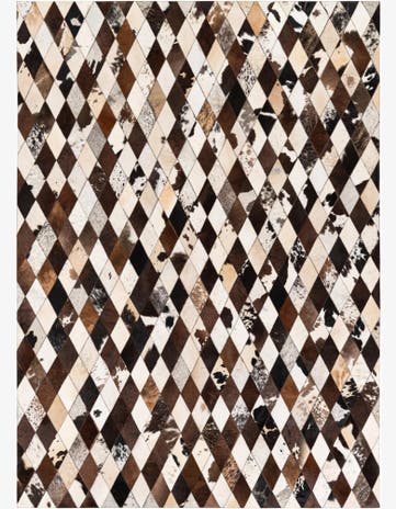 5' 7 x 8' Cowhide Stocks Rug