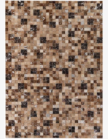 5' 3 x 7' 7 Cowhide Stocks Rug