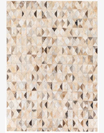 5' 3 x 7' 7 Cowhide Stocks Rug