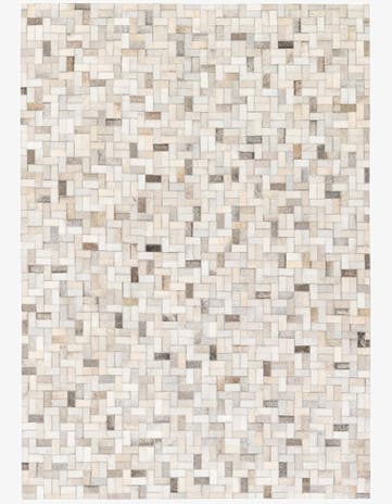 4' 7 x 6' 6 Cowhide Stocks Rug