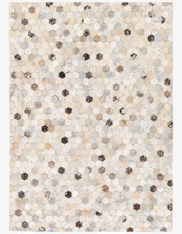 4' x 5' 7 Cowhide Stocks Rug