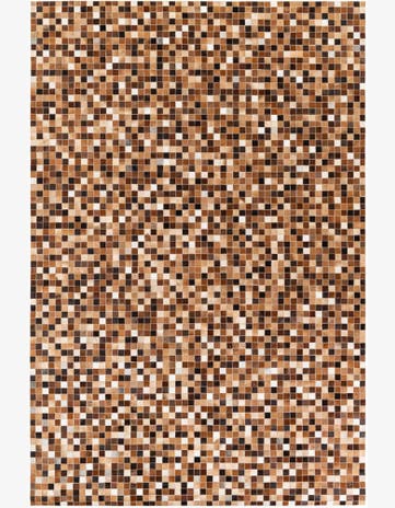 6' 8 x 9' 11 Cowhide Stocks Rug