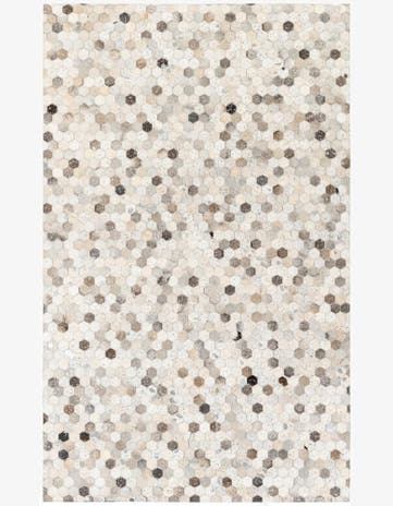 4' 11 x 7' 11 Cowhide Stocks Rug