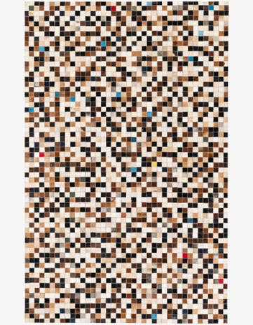 5' 1 x 8' Cowhide Stocks Rug