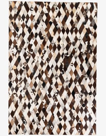 6' 6 x 9' 10 Cowhide Stocks Rug