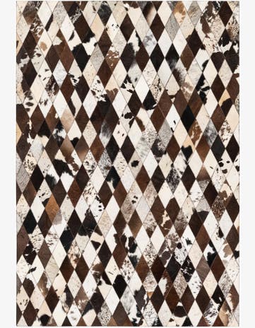 4' 8 x 6' 8 Cowhide Stocks Rug