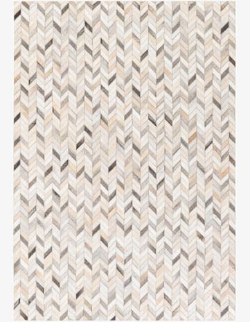 4' 7 x 6' 7 Cowhide Stocks Rug