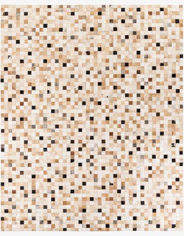 7' 11 x 9' 10 Cowhide Stocks Rug