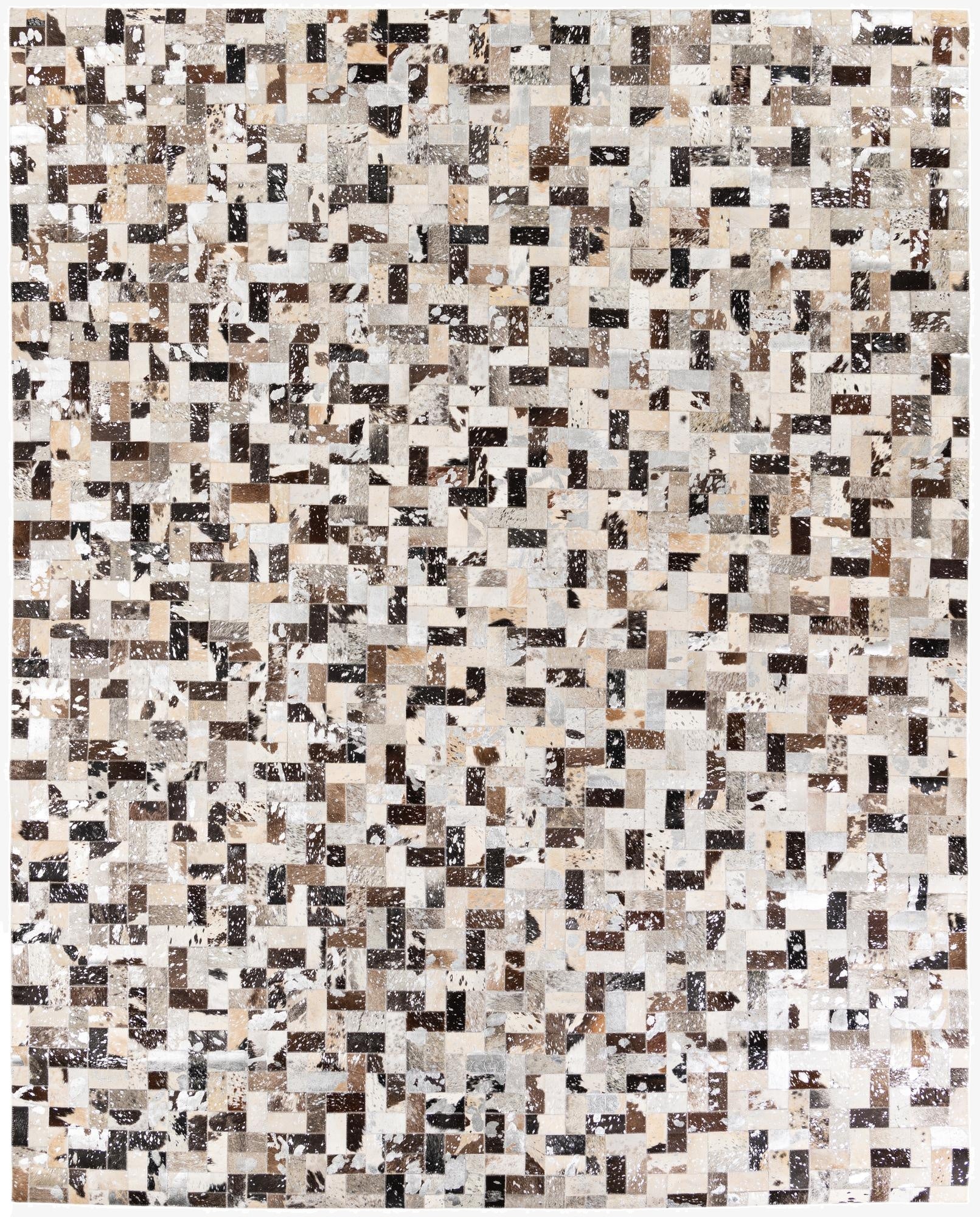 7' 11 x 9' 10 Cowhide Stocks Rug