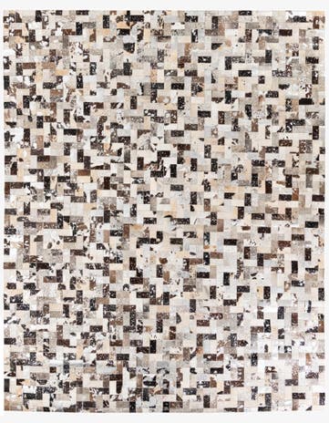 7' 11 x 9' 10 Cowhide Stocks Rug