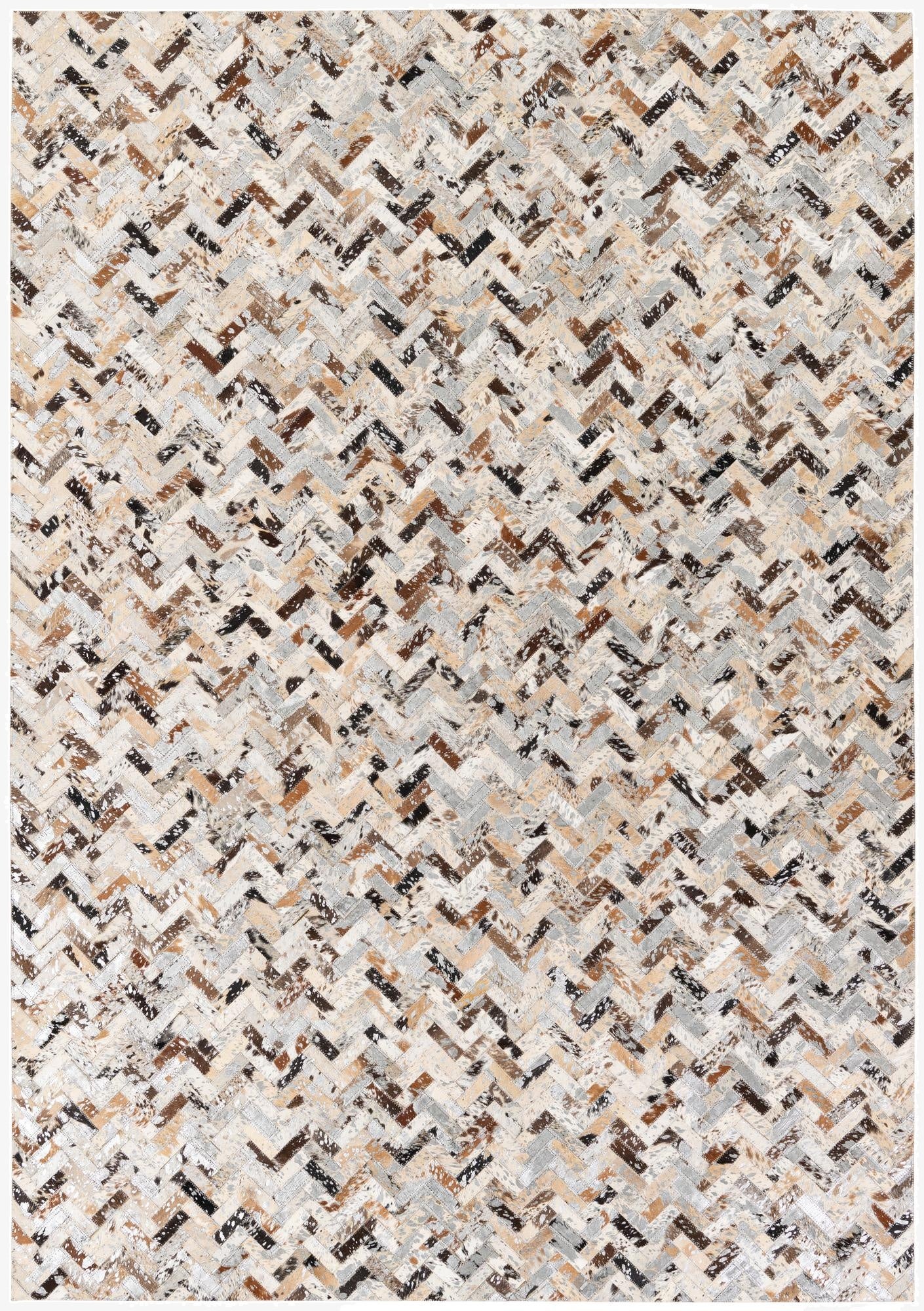 5' 3 x 7' 5 Cowhide Stocks Rug