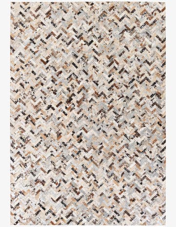 5' 3 x 7' 5 Cowhide Stocks Rug