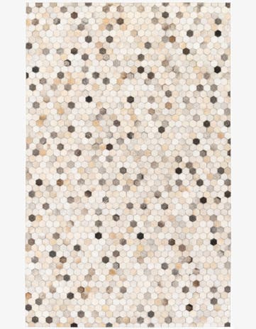 4' 9 x 7' 11 Cowhide Stocks Rug