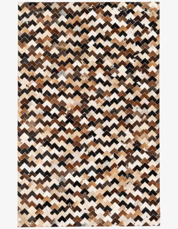 5' 1 x 8' Cowhide Stocks Rug