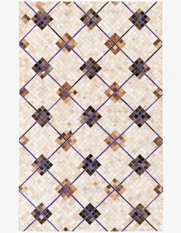 5' x 7' 11 Cowhide Stocks Rug