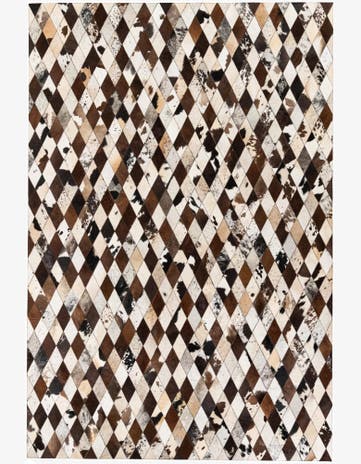 6' 7 x 9' 10 Cowhide Stocks Rug