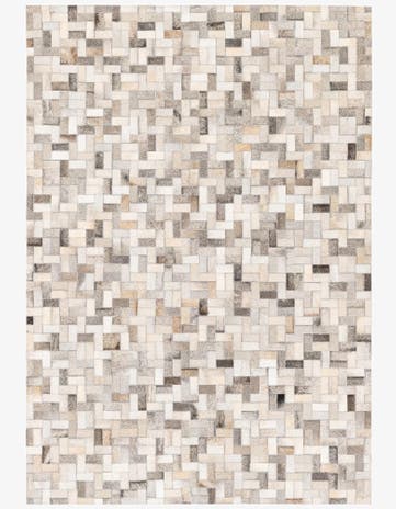 4' 1 x 5' 10 Cowhide Stocks Rug