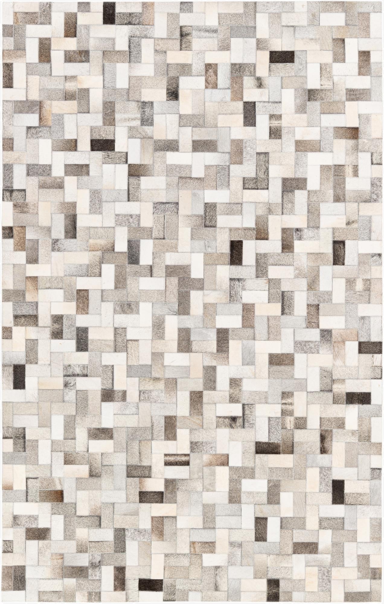 5' 1 x 8' Cowhide Stocks Rug