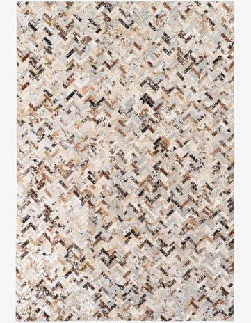 5' 2 x 7' 7 Cowhide Stocks Rug