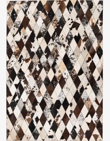 4' 1 x 5' 10 Cowhide Stocks Rug