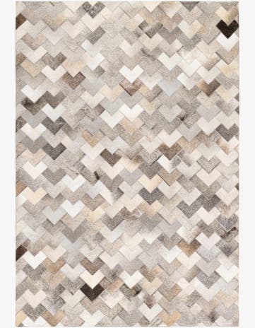 4' 1 x 5' 11 Cowhide Stocks Rug