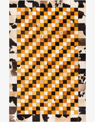 5' 1 x 8' Cowhide Stocks Rug