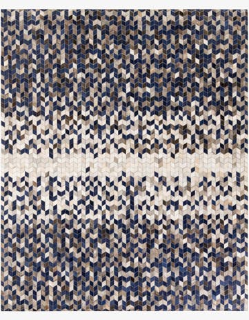 8' 1 x 9' 10 Cowhide Stocks Rug