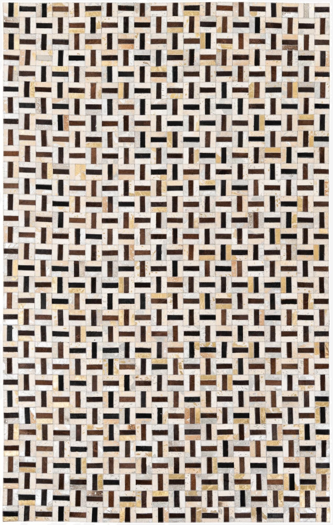 4' 11 x 7' 11 Cowhide Stocks Rug