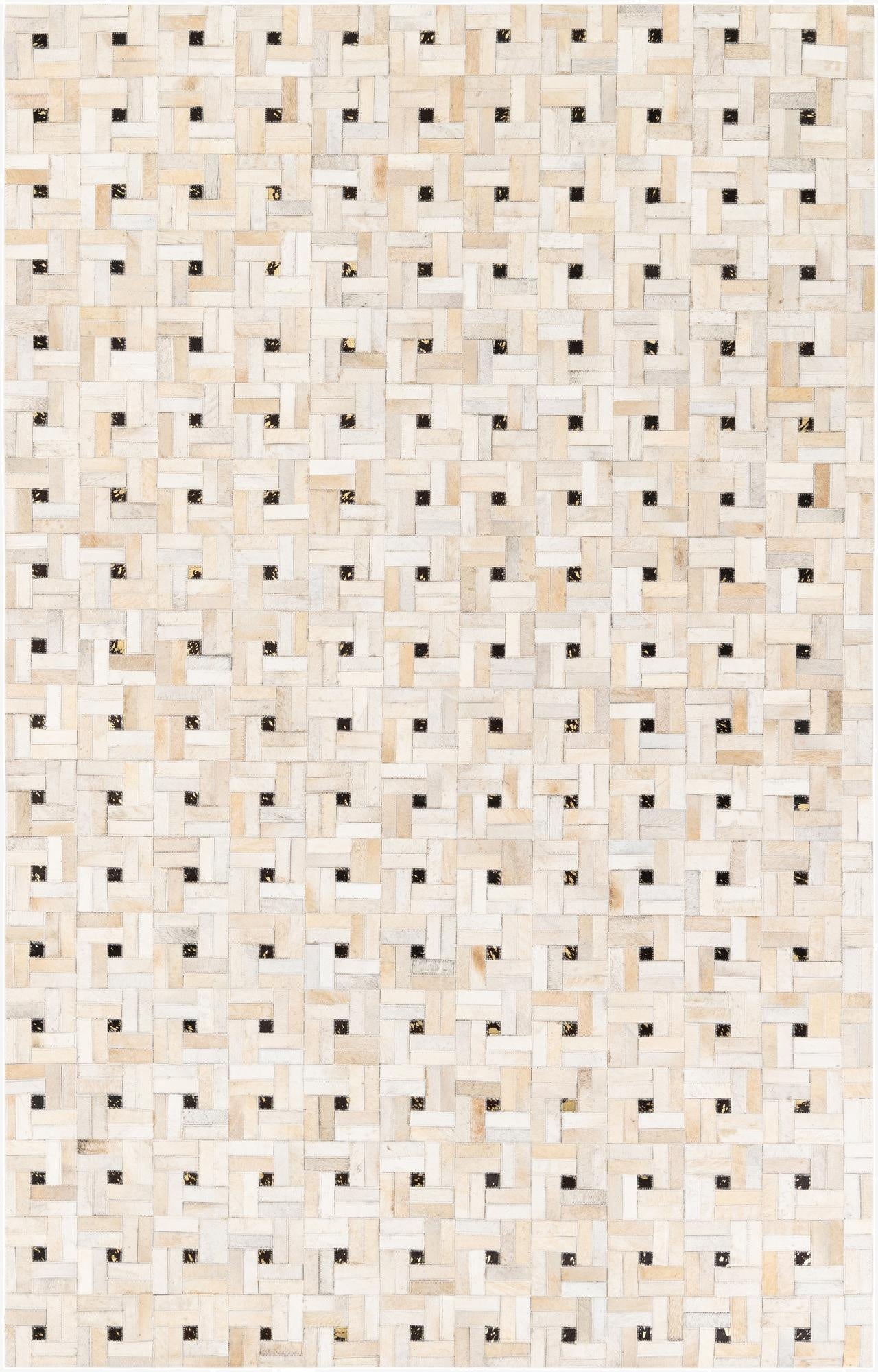 5' 1 x 8' Cowhide Stocks Rug