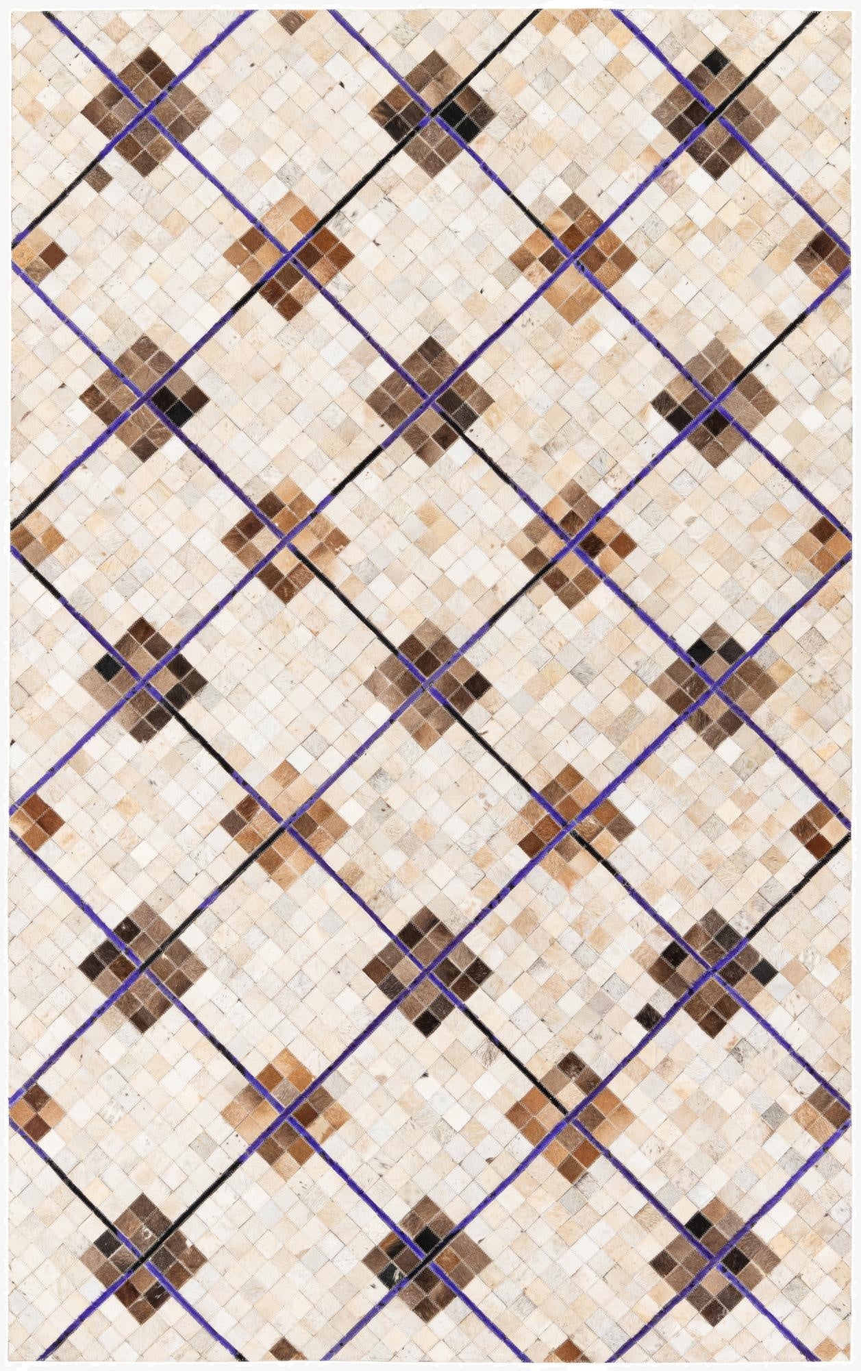 5' x 8' Cowhide Stocks Rug