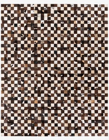 7' 11 x 9' 10 Cowhide Stocks Rug