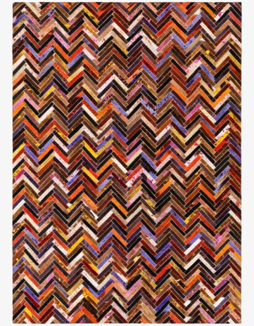 5' 5 x 7' 7 Cowhide Stocks Rug