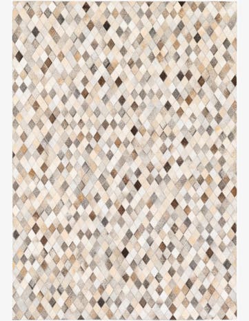 4' 7 x 6' 7 Cowhide Stocks Rug