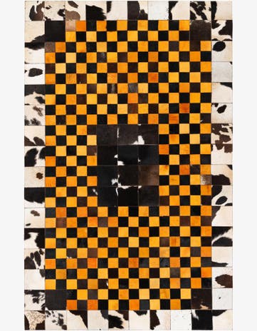 5' x 8' Cowhide Stocks Rug