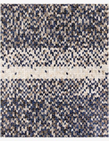 8' 1 x 9' 10 Cowhide Stocks Rug