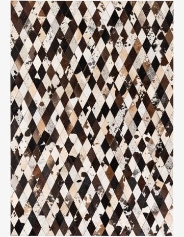 5' 7 x 8' Cowhide Stocks Rug