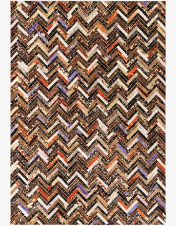 5' x 7' 8 Cowhide Stocks Rug