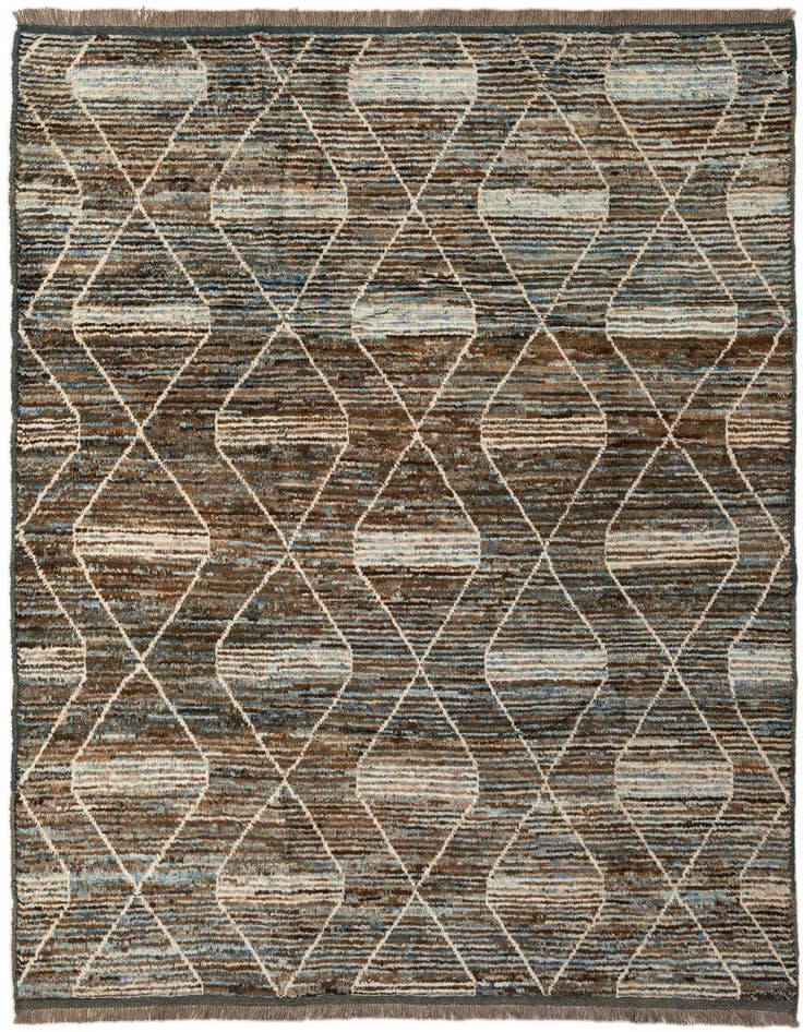 Detail image of 6' 7 x 9' 7 Hand Knotted Darya Wool Rug