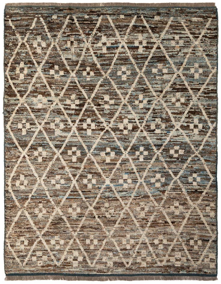 Detail image of 6' 9 x 9' 10 Hand Knotted Darya Wool Rug