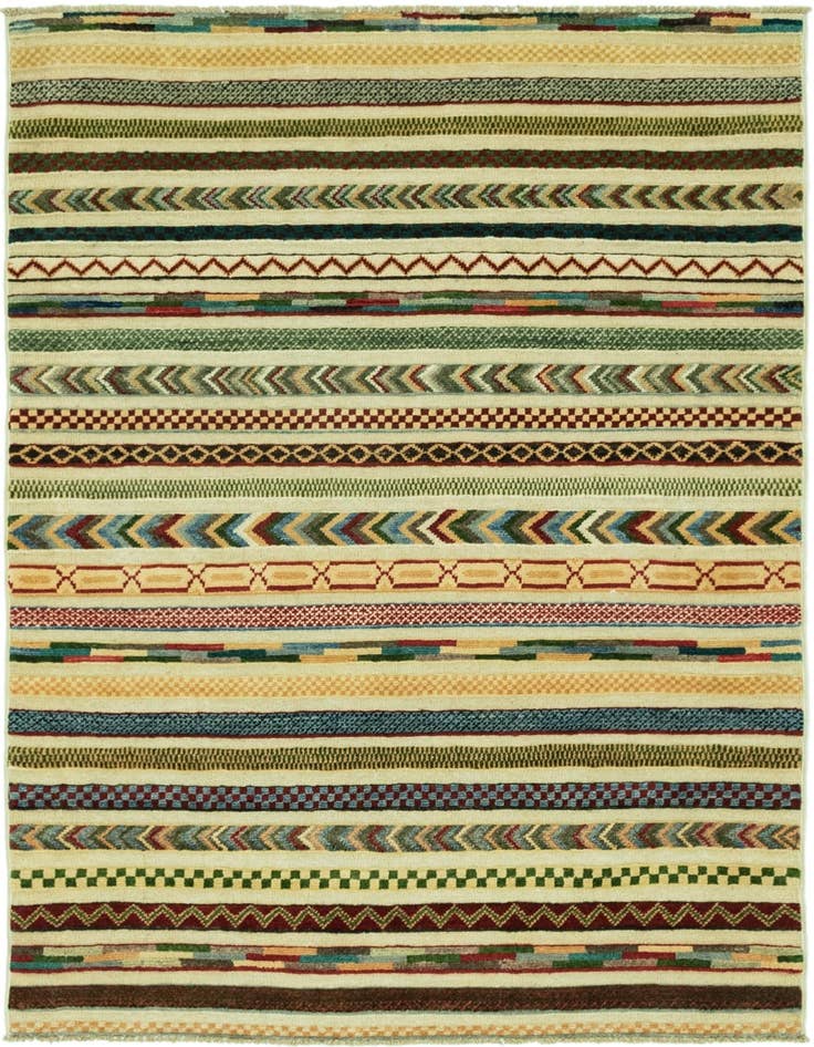 Detail image of 3' 4 x 4' 10 Hand Knotted Darya Rug