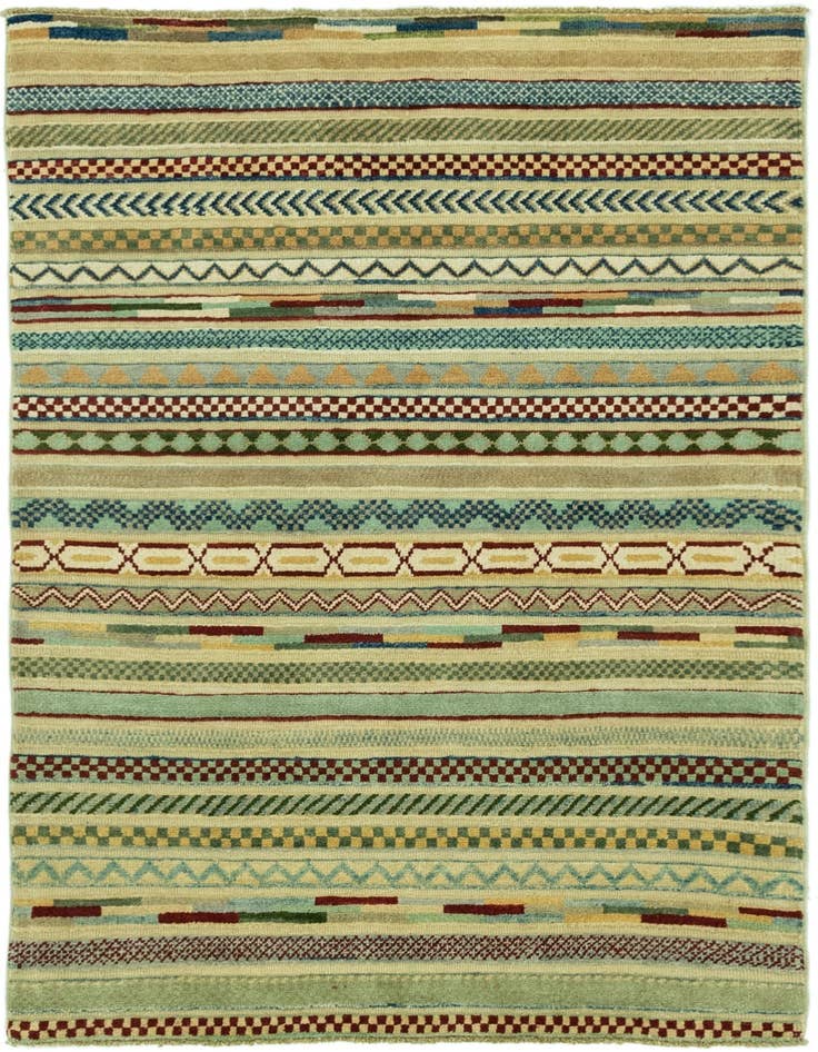 Detail image of 3' 4 x 4' 11 Hand Knotted Darya Rug