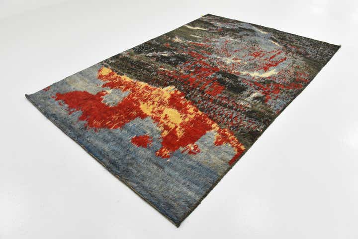 6' 4 x 9' 7 Hand Knotted Darya Wool Rug