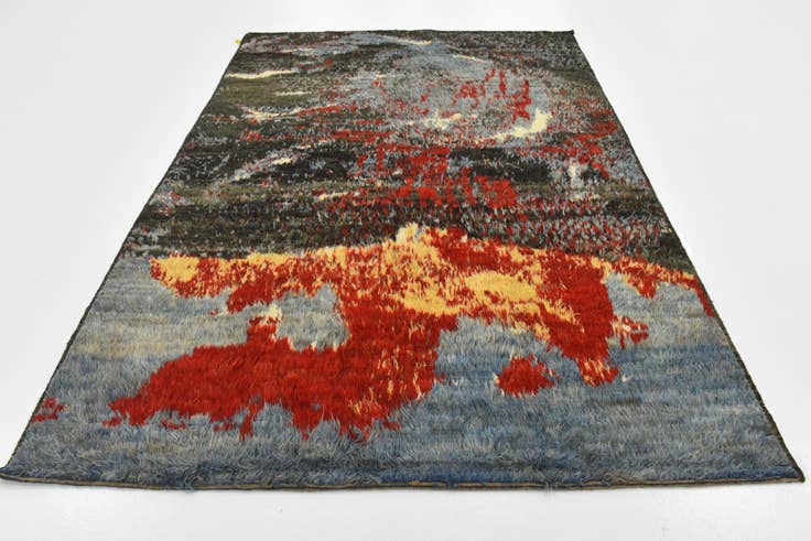 Detail image of 6' 4 x 9' 7 Hand Knotted Darya Wool Rug
