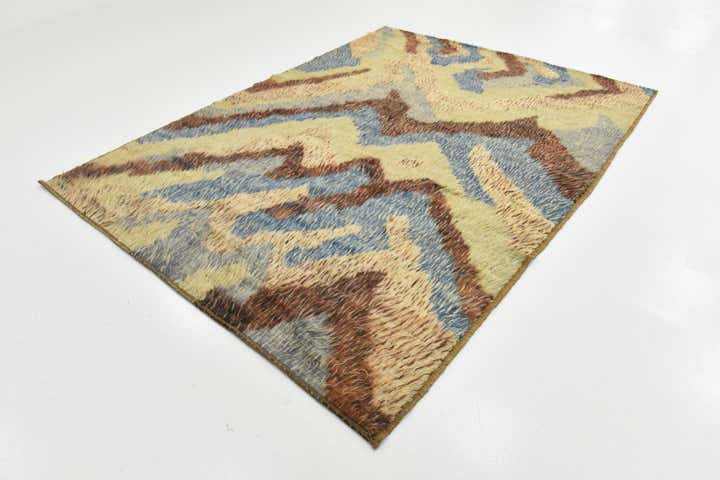6' 7 x 8' 10 Hand Knotted Darya Wool Rug