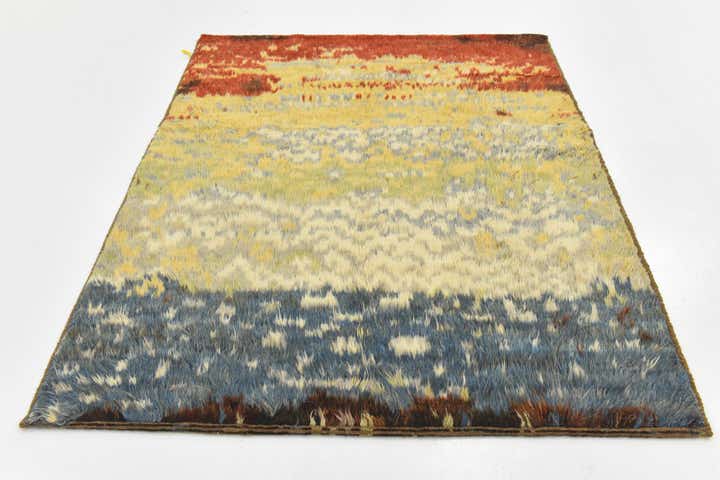 5' x 6' 4 Hand Knotted Darya Wool Rug